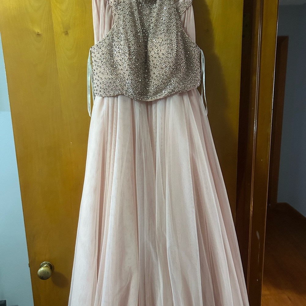 Women’s ' Pink Beaded Tulle Party Dress